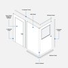 Swiftwall Pro Pro Reusable  Class C Fire Rated Modular Panel System Single Door Panel DSAA10W